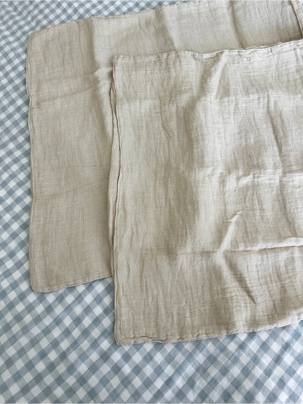 LAST CHANCE 🤍 Restoration Hardware Crinkled Linen-Cotton Euro Shams